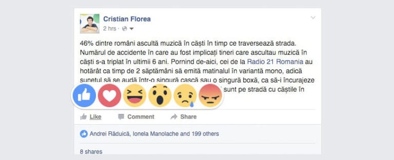 Acum poți da mai mult decât Like pe Facebook. Iar Instagram arată câte vizualizări au clipurile 22 | Cristian Florea