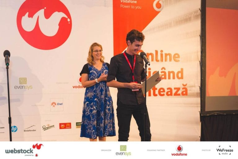 Cristian Florea - premiu Webstock Awards 2015