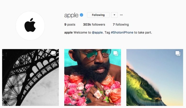 apple si-a facut cont de instagram