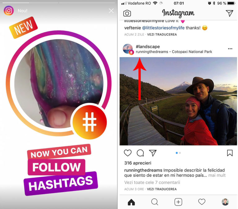 acum te poti abona la hashtaguri pe instagram