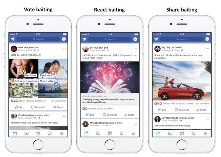 engagement bait - facebook
