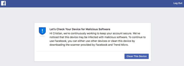 ce faci daca nu te poti loga pe facebook pentru ca zice ca ai laptopul virusat