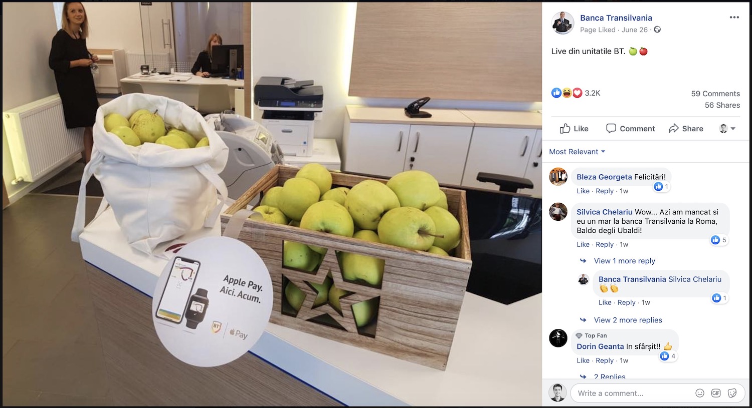Cum au comunicat băncile lansarea Apple Pay în România