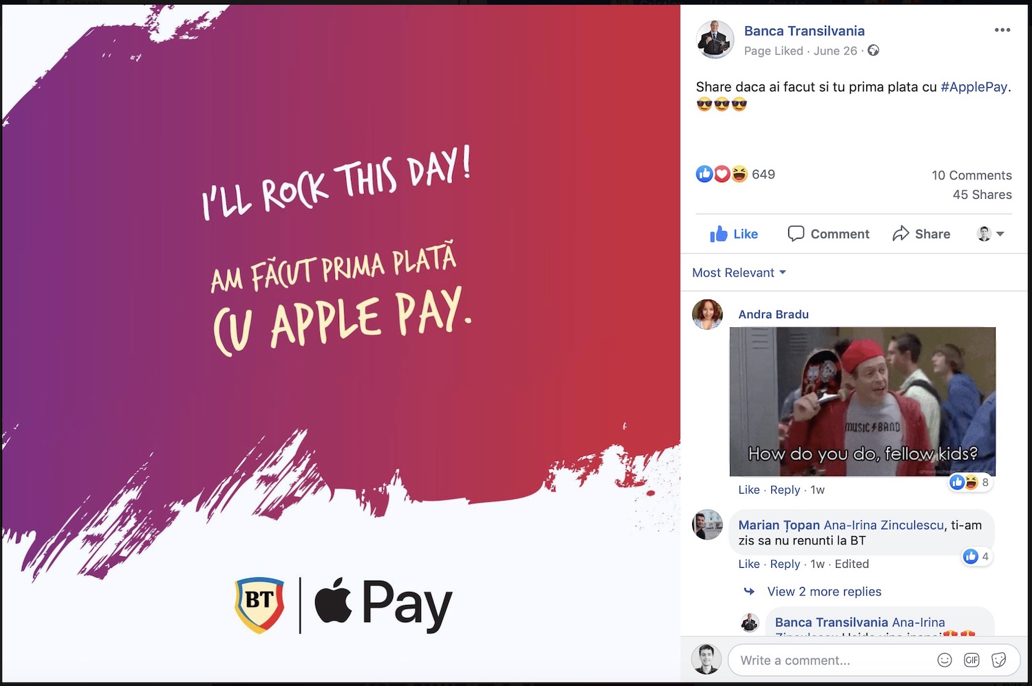 Cum au comunicat băncile lansarea Apple Pay în România