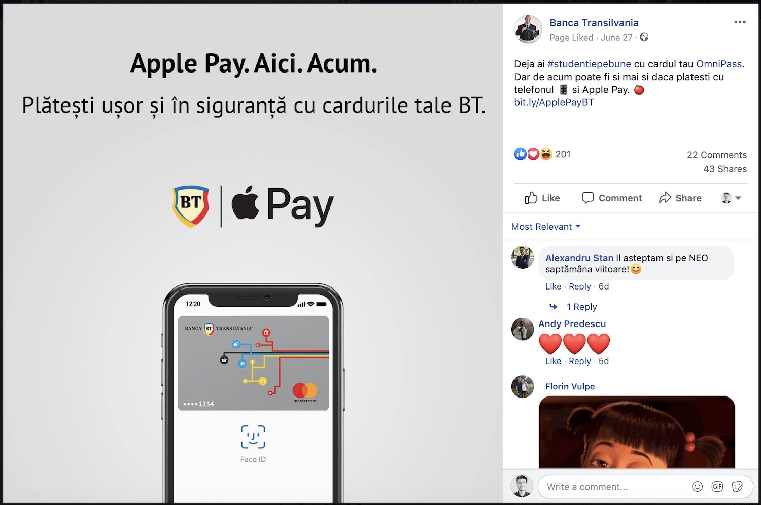 Cum au comunicat băncile lansarea Apple Pay în România