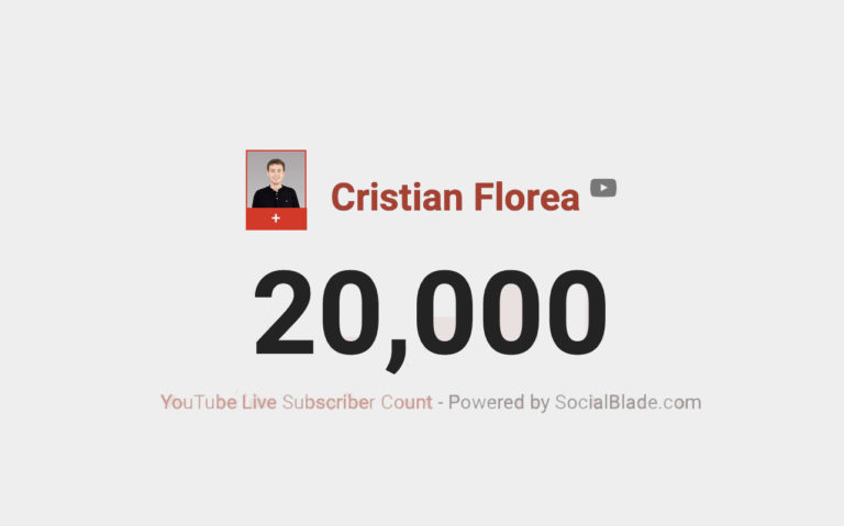Primii 20.000 de abonați pe YouTube 4 | Cristian Florea