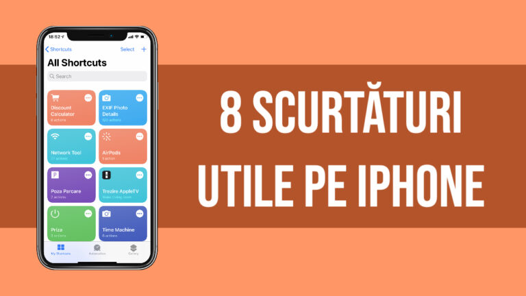 scurtaturi utile pe iphone - shortcuts app