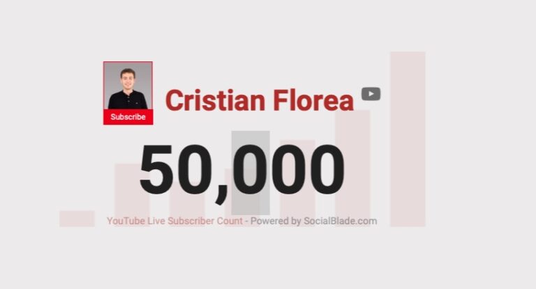 Primii 50.000 de abonați pe YouTube 18 | Cristian Florea