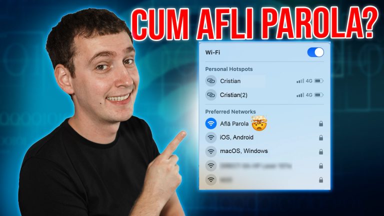 Cum afli parola unei rețele WiFi la care te-ai conectat 2 | Cristian Florea